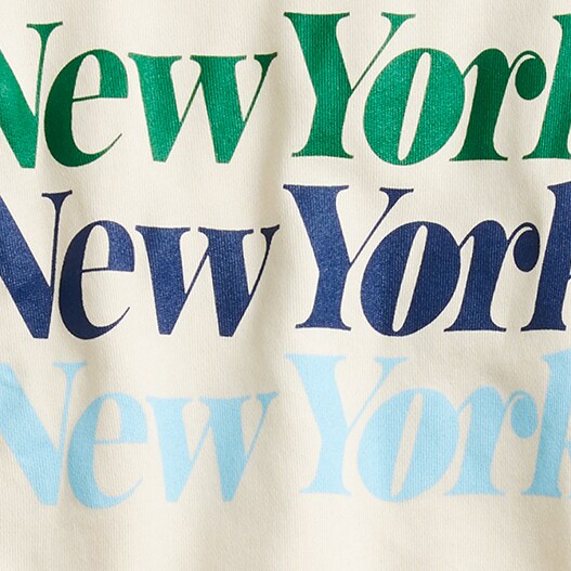 Magic Rinse™ "New York" crewneck sweatshirt DUSTY IVORY j.crew: magic rinse™ "new york" crewneck sweatshirt for women