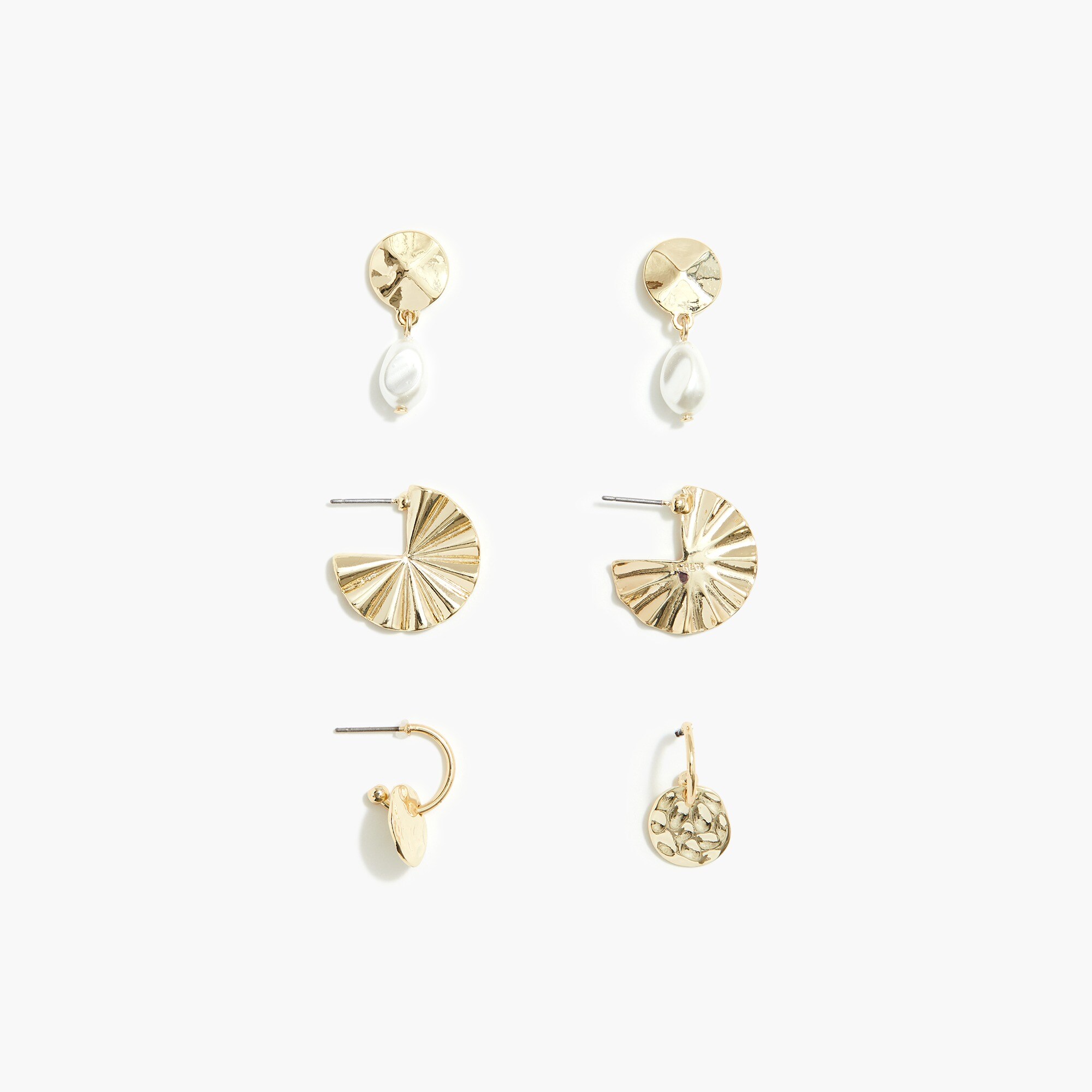 Hammered earrings set