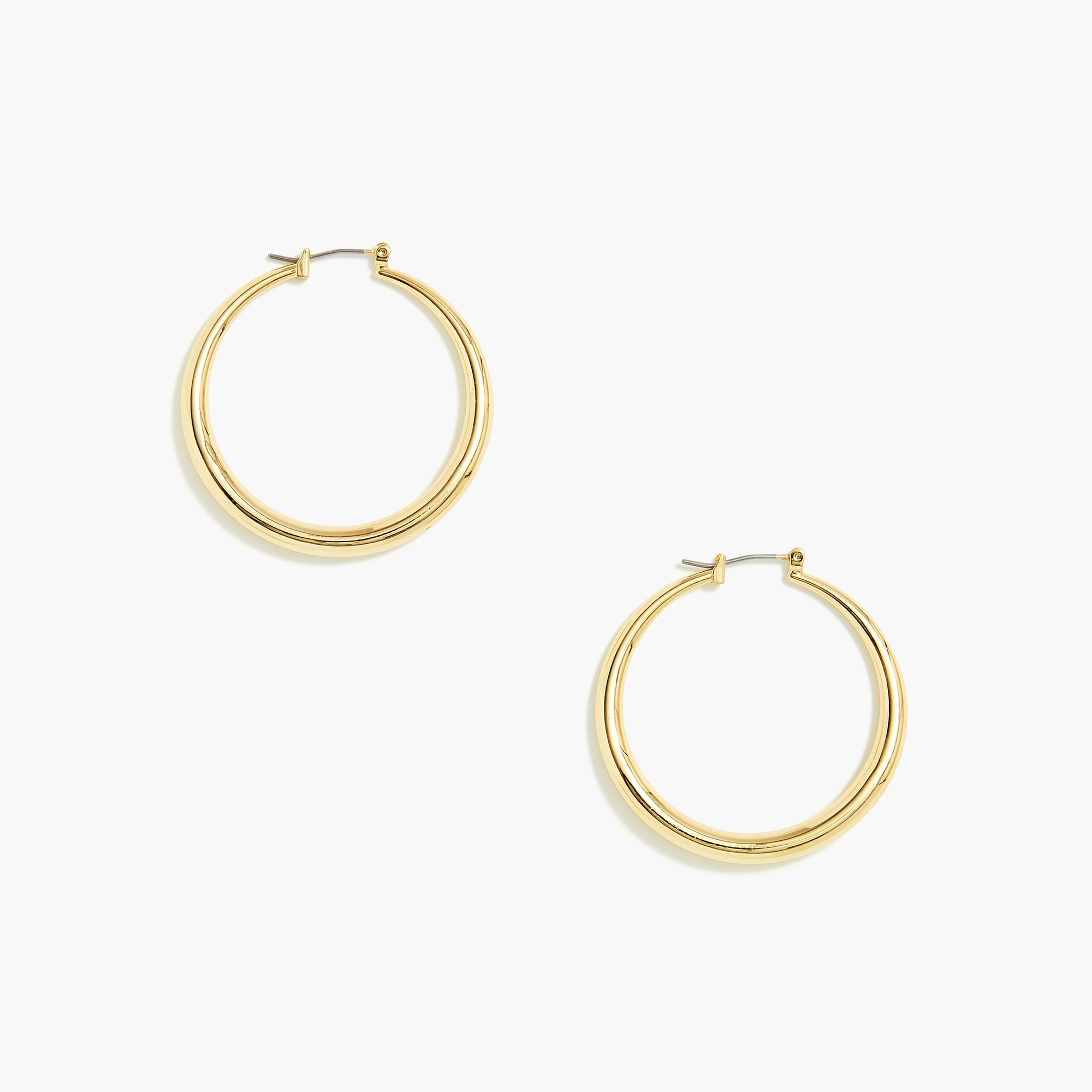 Thick hoop earrings