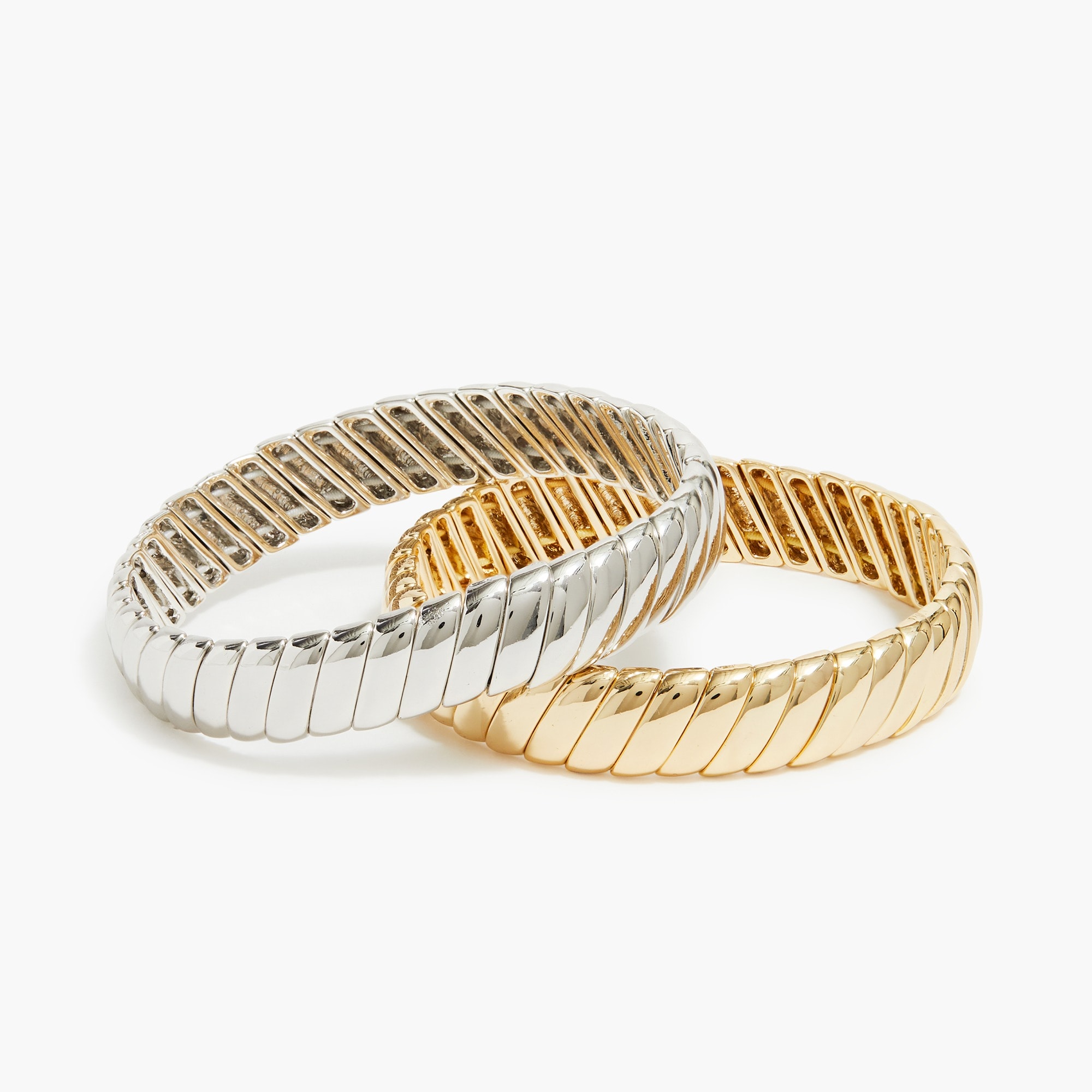 Mixed-metal bracelets set