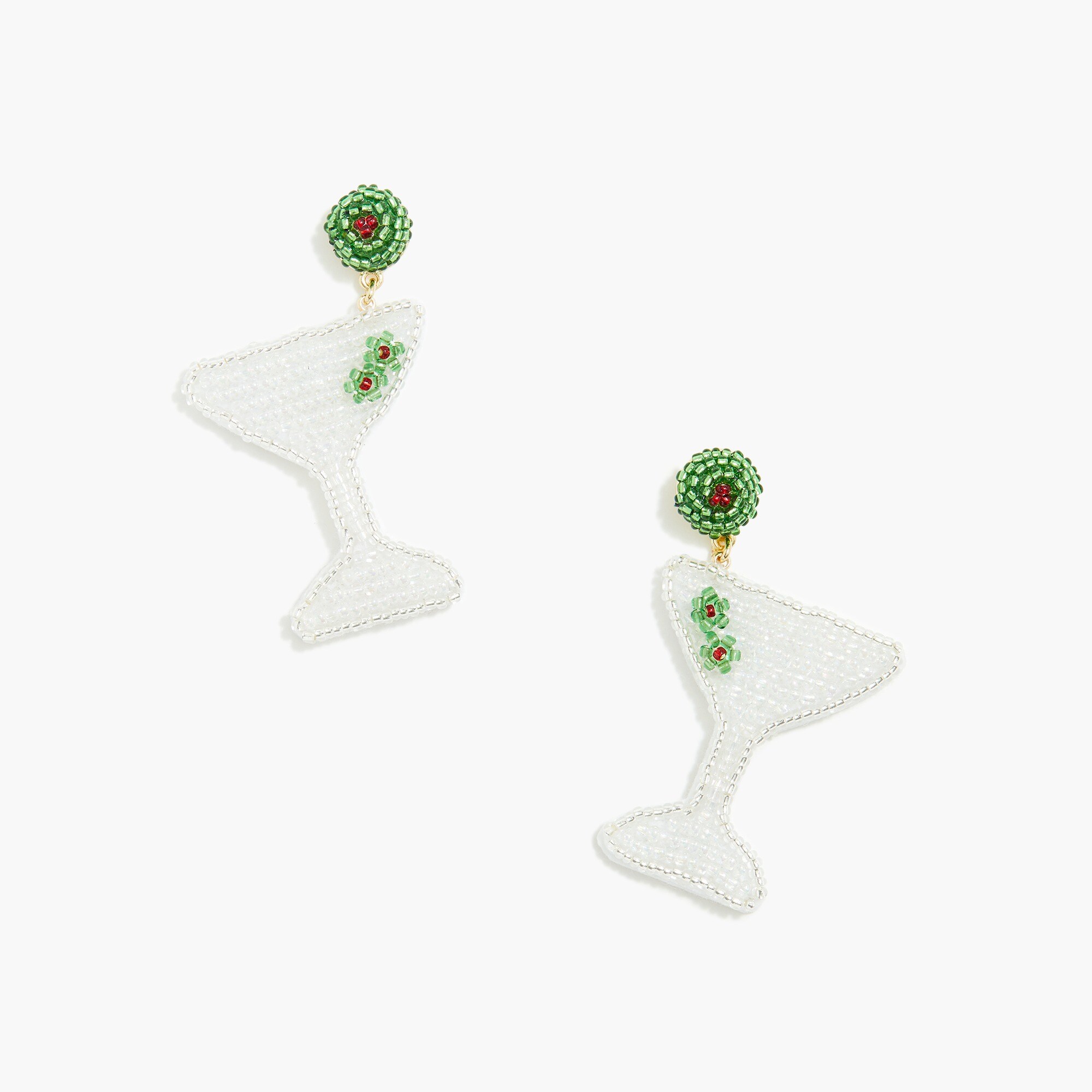 Martini beaded earrings