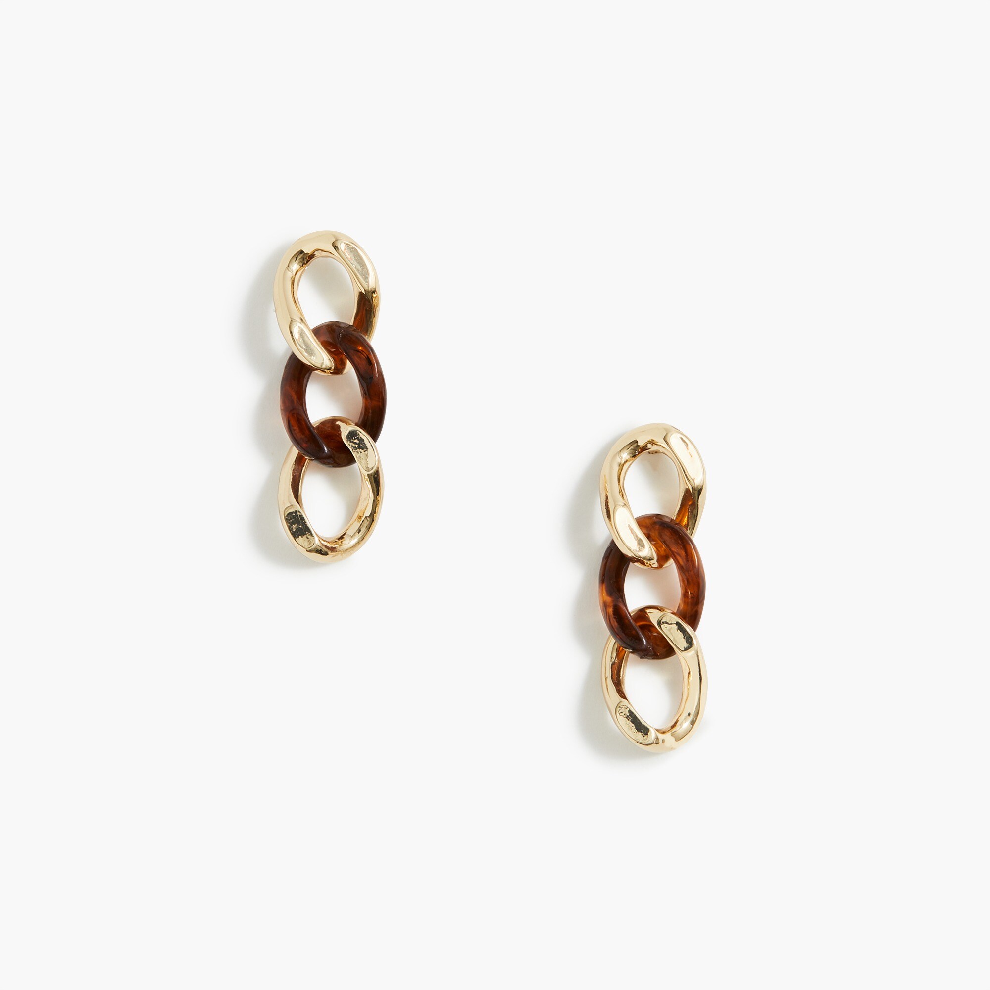 Tortoise chain earrings
