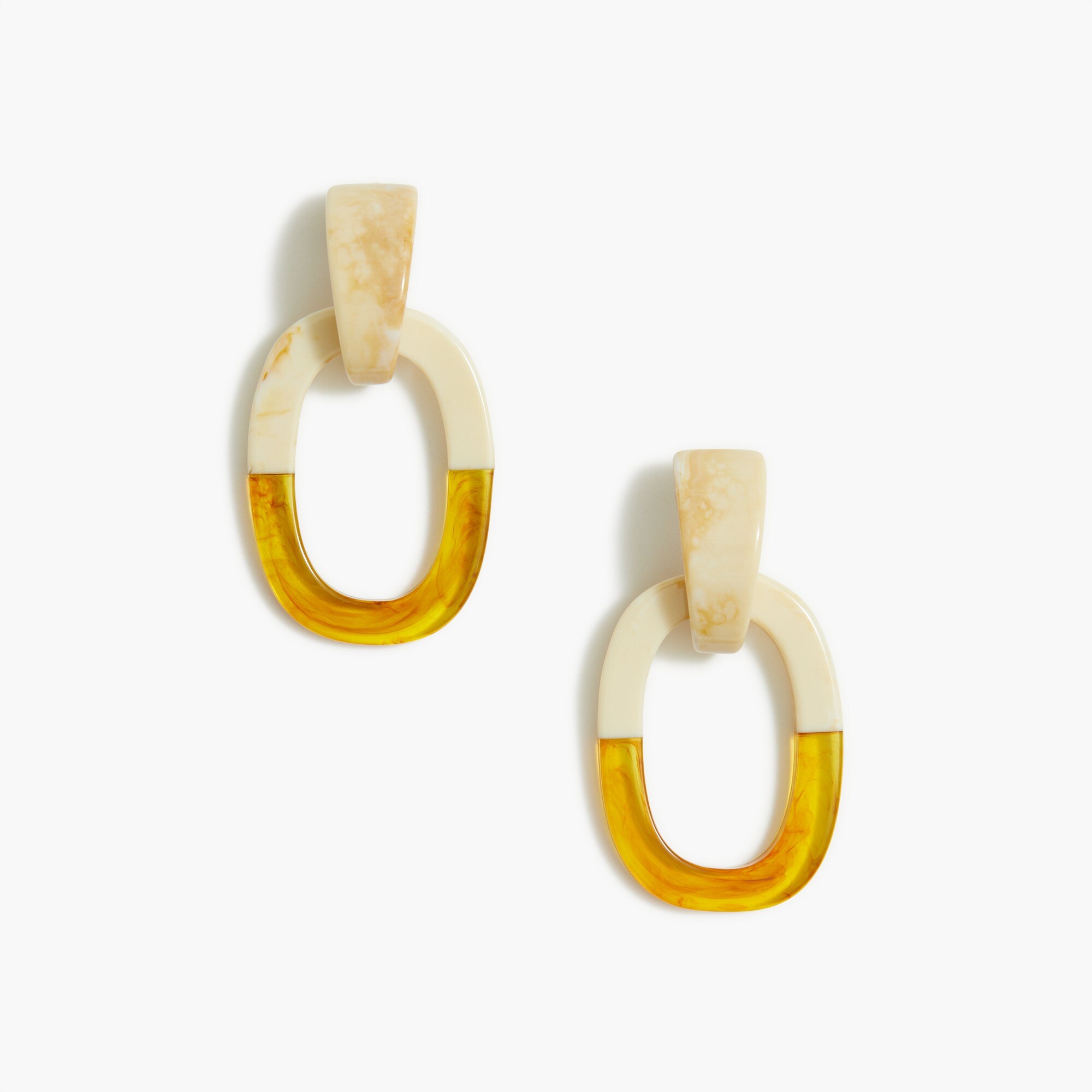 Blonde tortoise statement earrings