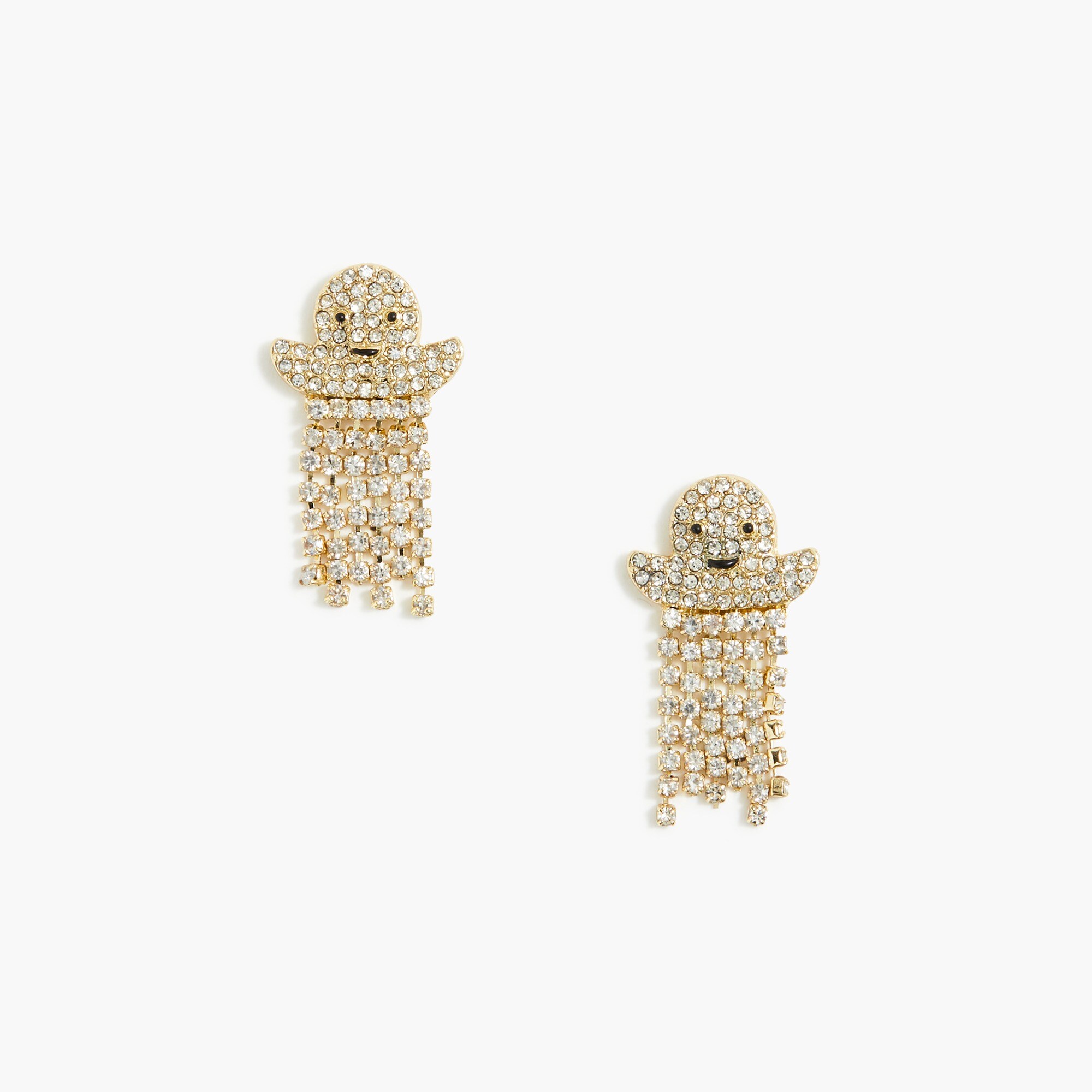 Pavé ghosts dangly earrings
