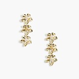 Gold floral statement earrings
