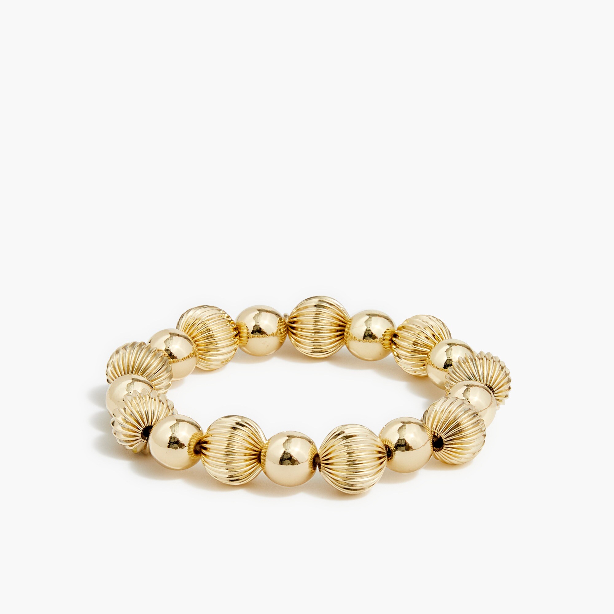 Ornament beaded gold bracelet