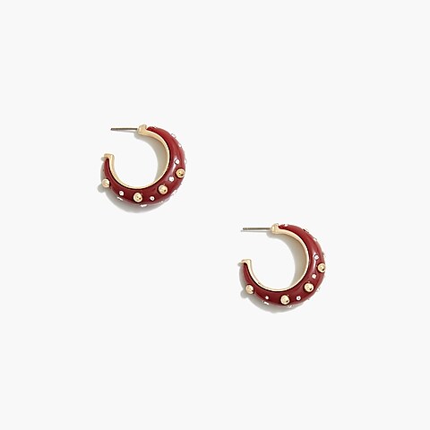 womens Sparkly resin hoop earrings