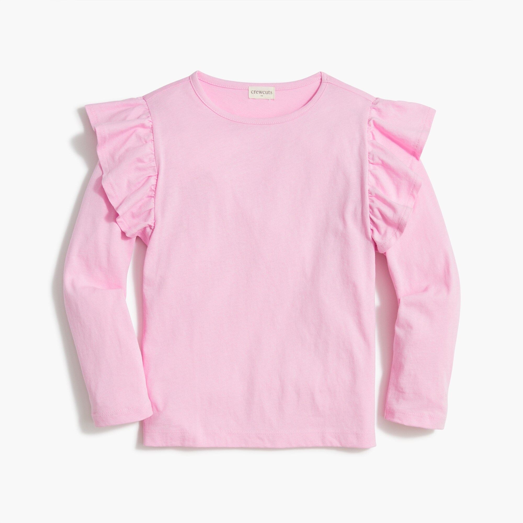 Girls' long-sleeve ruffle top