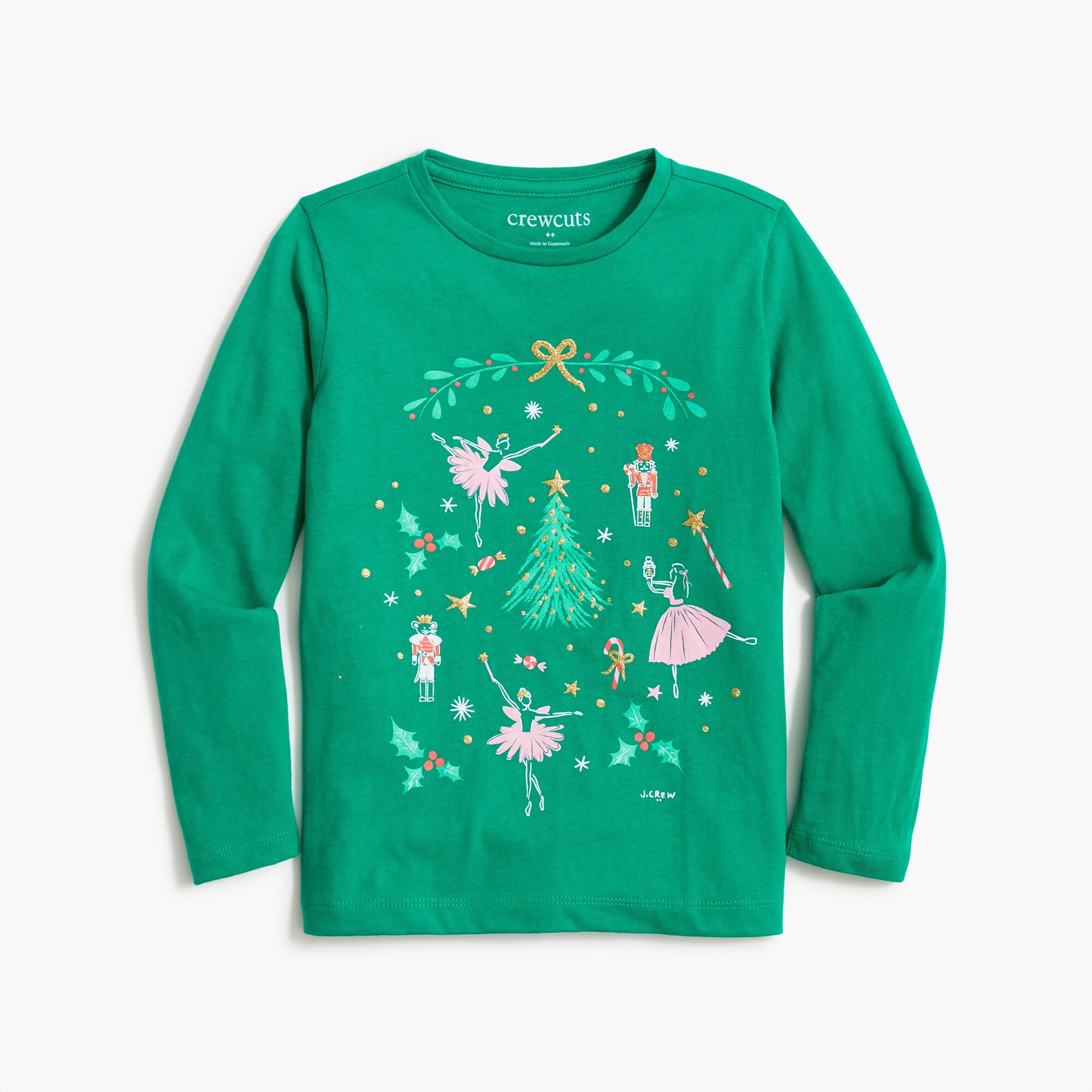 Girls' long-sleeve Nutcracker ballet graphic tee