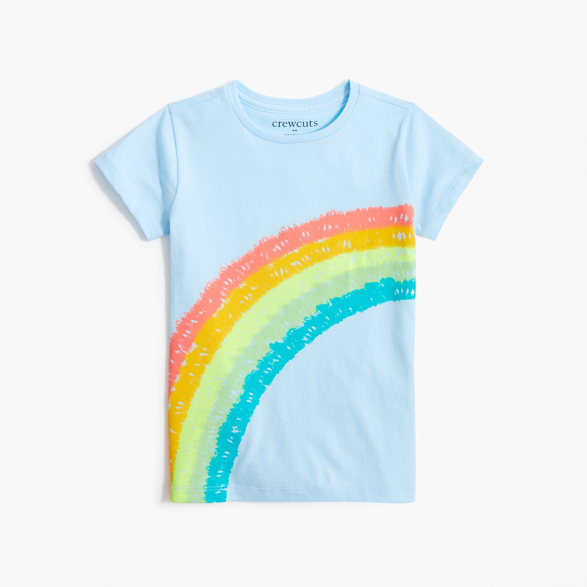 Girls' tie-dyed rainbow graphic tee