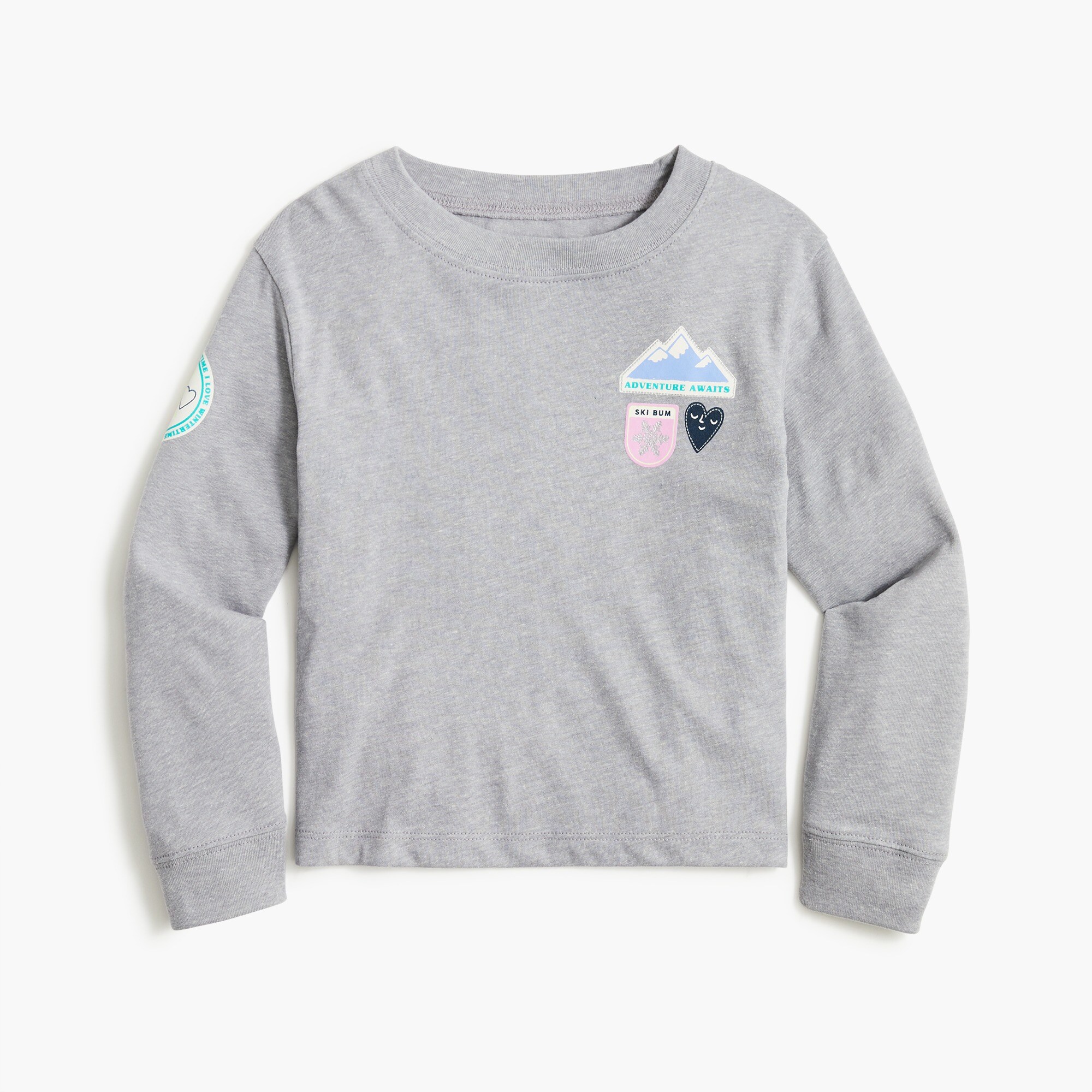 Girls' long-sleeve active winter graphic tee