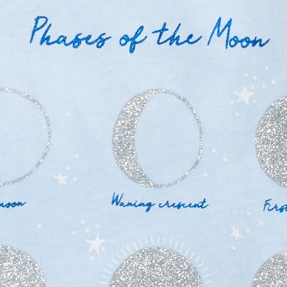 Girls&apos; long-sleeve moon phases graphic tee PHASES OF THE MOON GRAP factory: girls&apos; long-sleeve moon phases graphic tee for girls