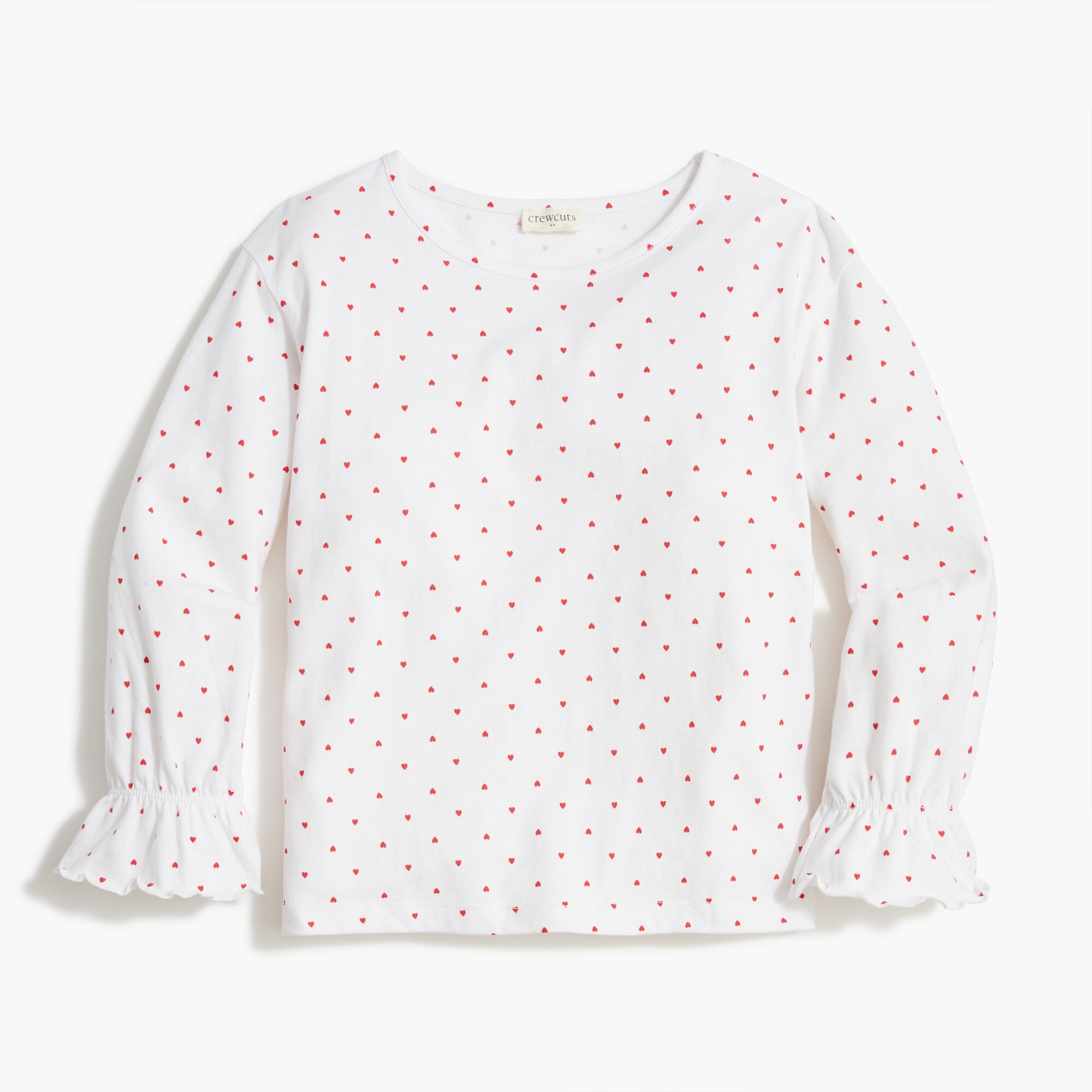 girls' long-sleeve ruffle-sleeve tee for girls