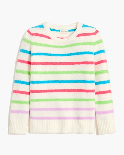 girls Girls' multistripe sweater in extra-soft yarn