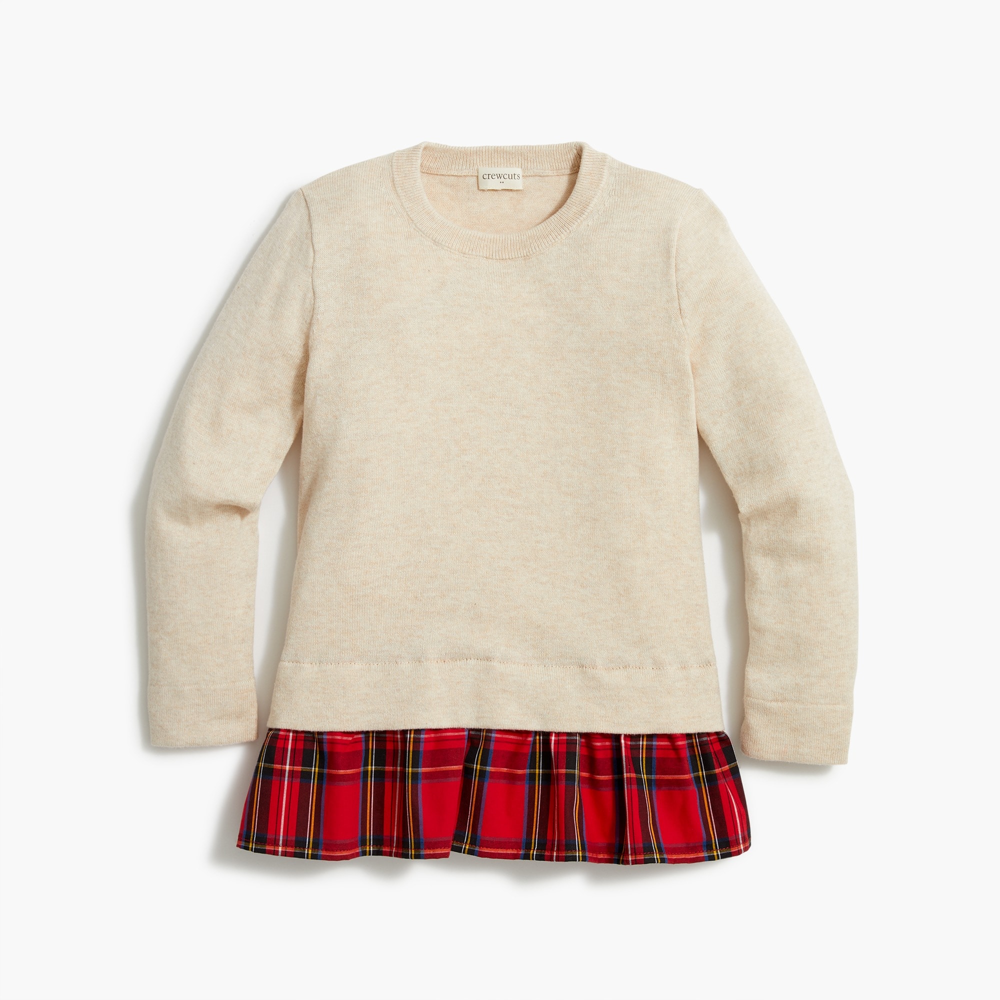 Girls' peplum sweater