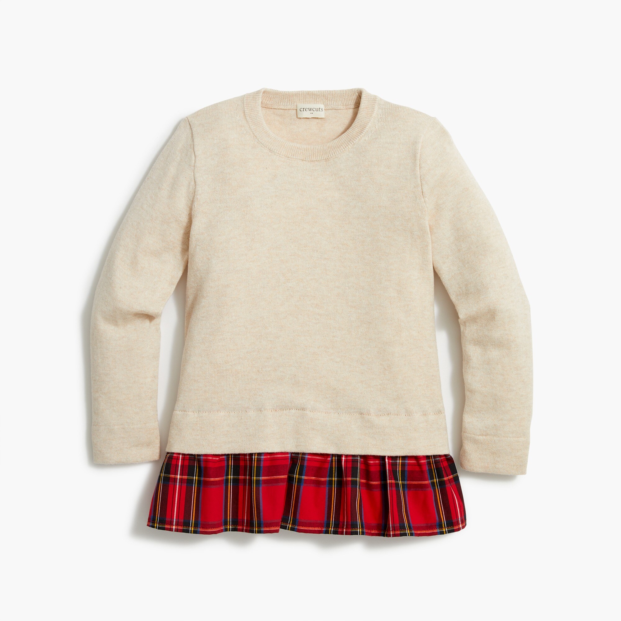 Girls' peplum sweater