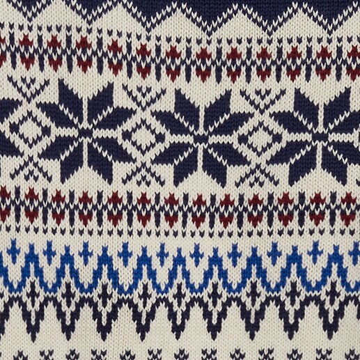 Boys&apos; Fair Isle sweater WHITE NAVY RED boys&apos; fair isle sweater for boys