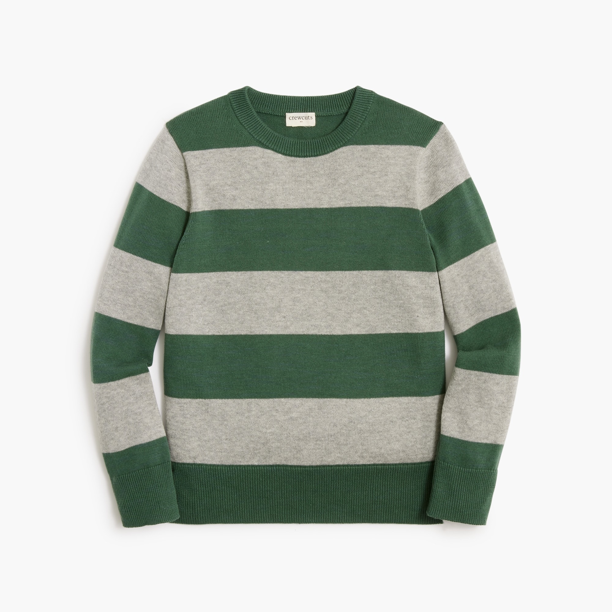 Boys' rugby stripe cotton crewneck sweater