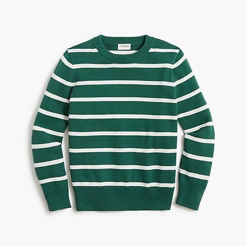 boys Boys&apos; striped cotton crewneck sweater