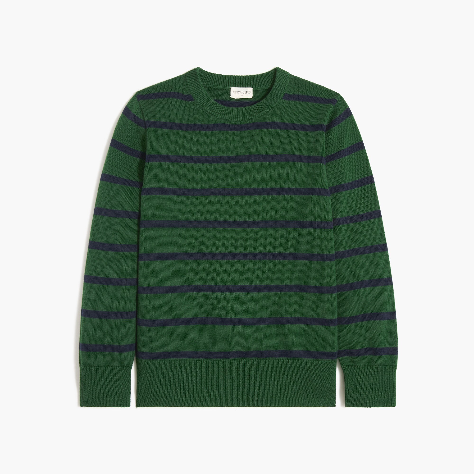 boys' striped cotton crewneck sweater for boys