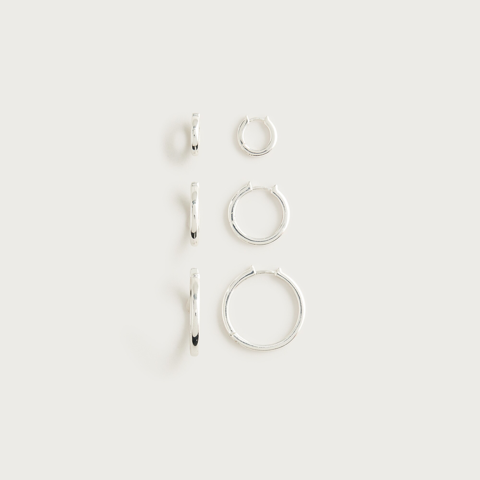  Small hoop earrings set-of-three