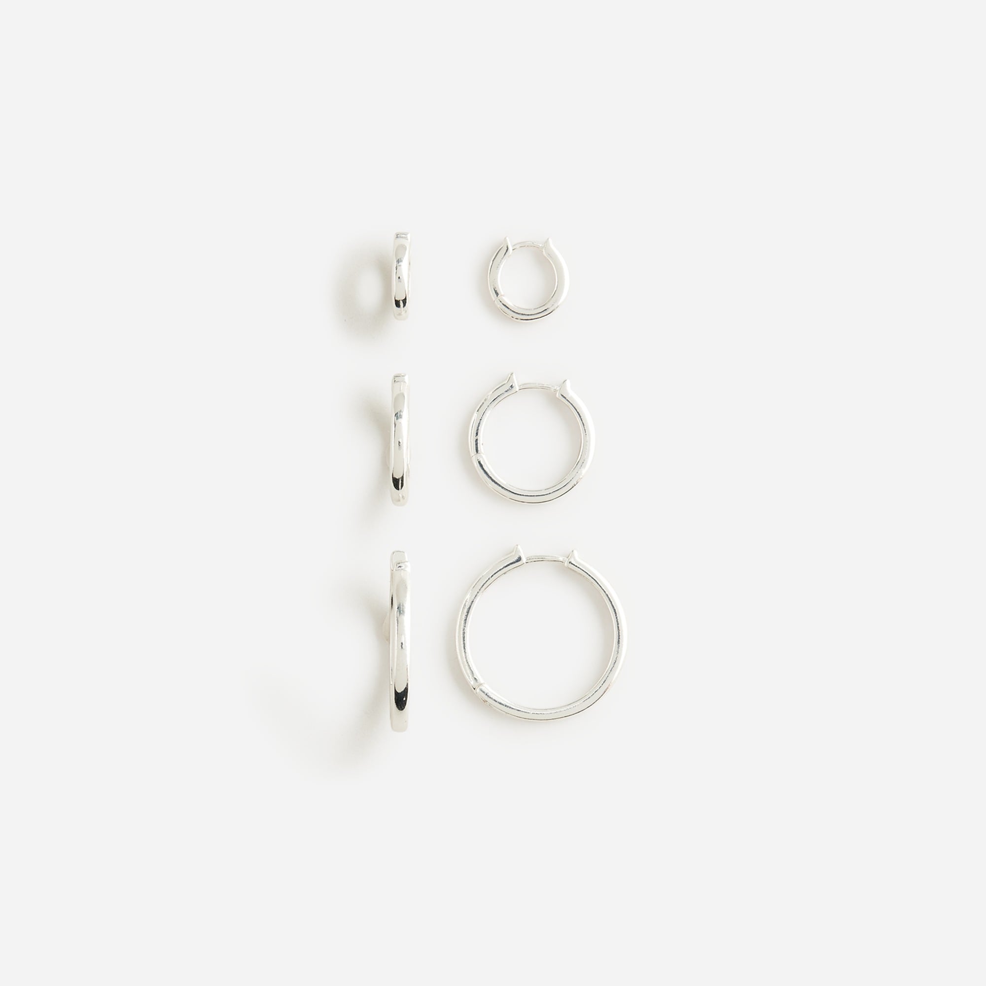  Small hoop earrings set-of-three