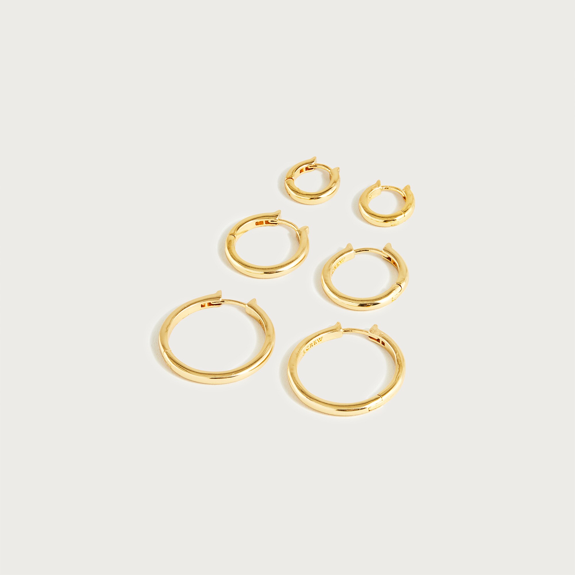  Small hoop earrings set-of-three