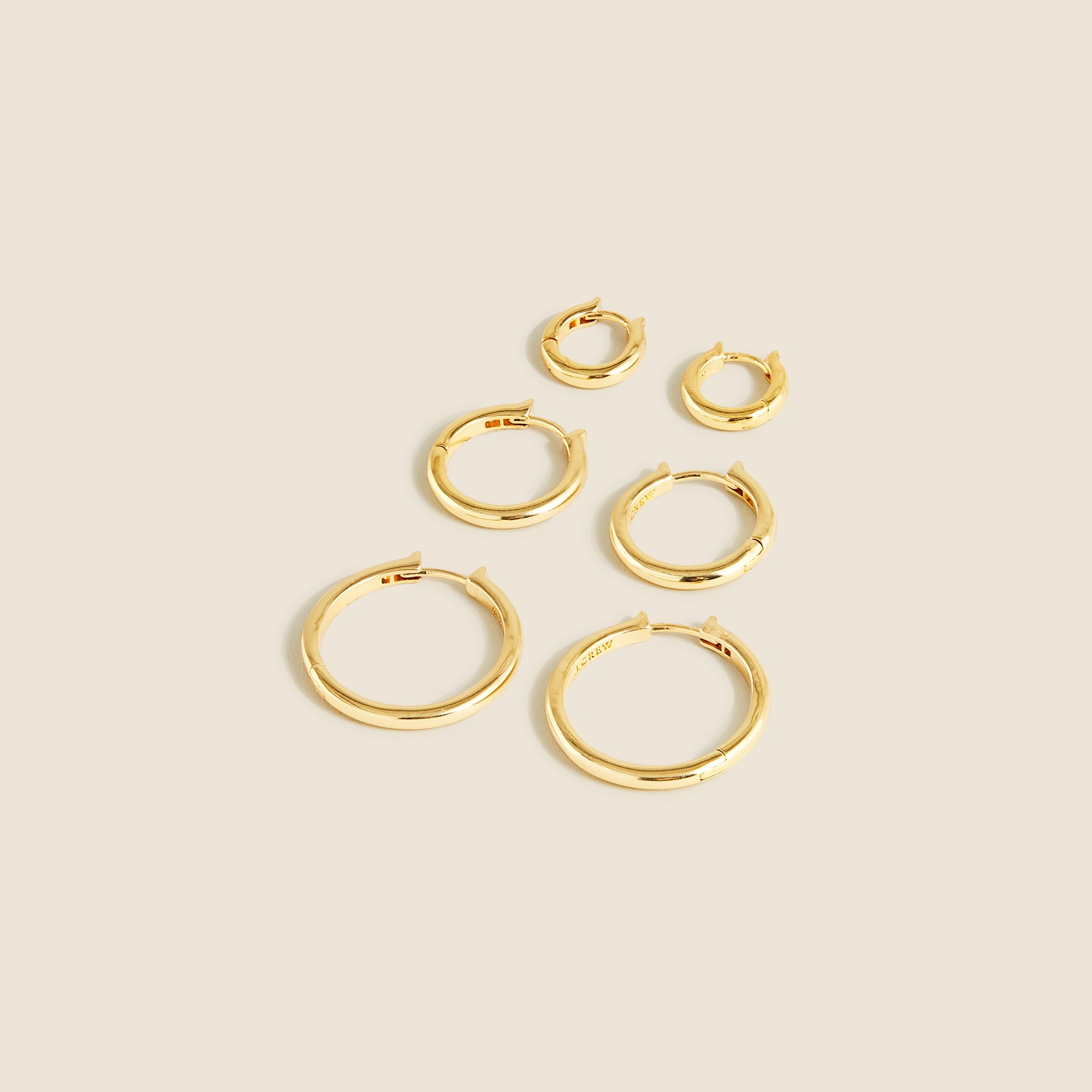 small hoop earrings set-of-three for women