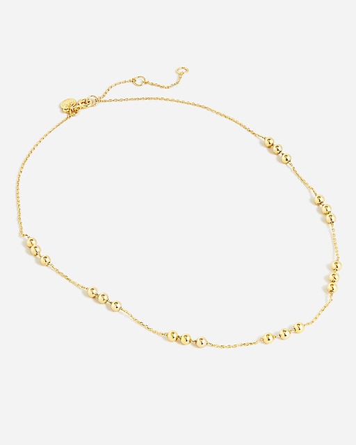 womens Gold-ball chain necklace