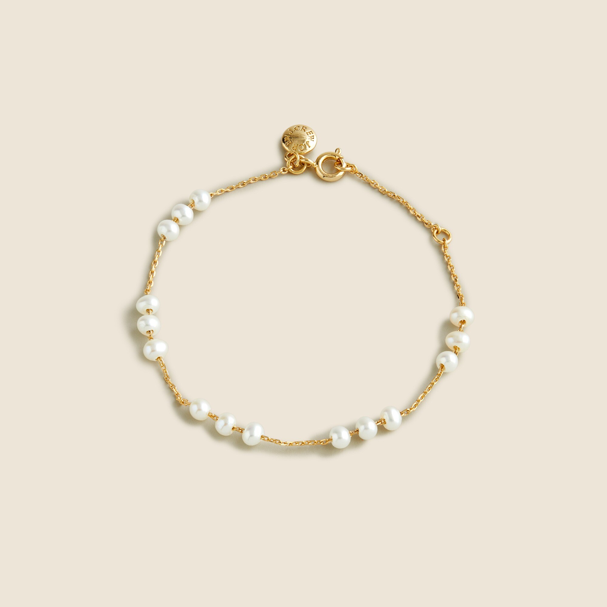 Freshwater pearl beaded adjustable bracelet