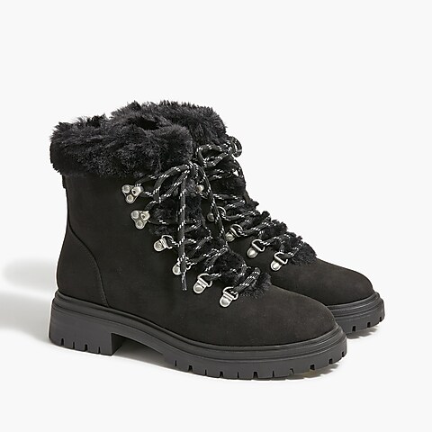womens Faux-fur winter hiking boots