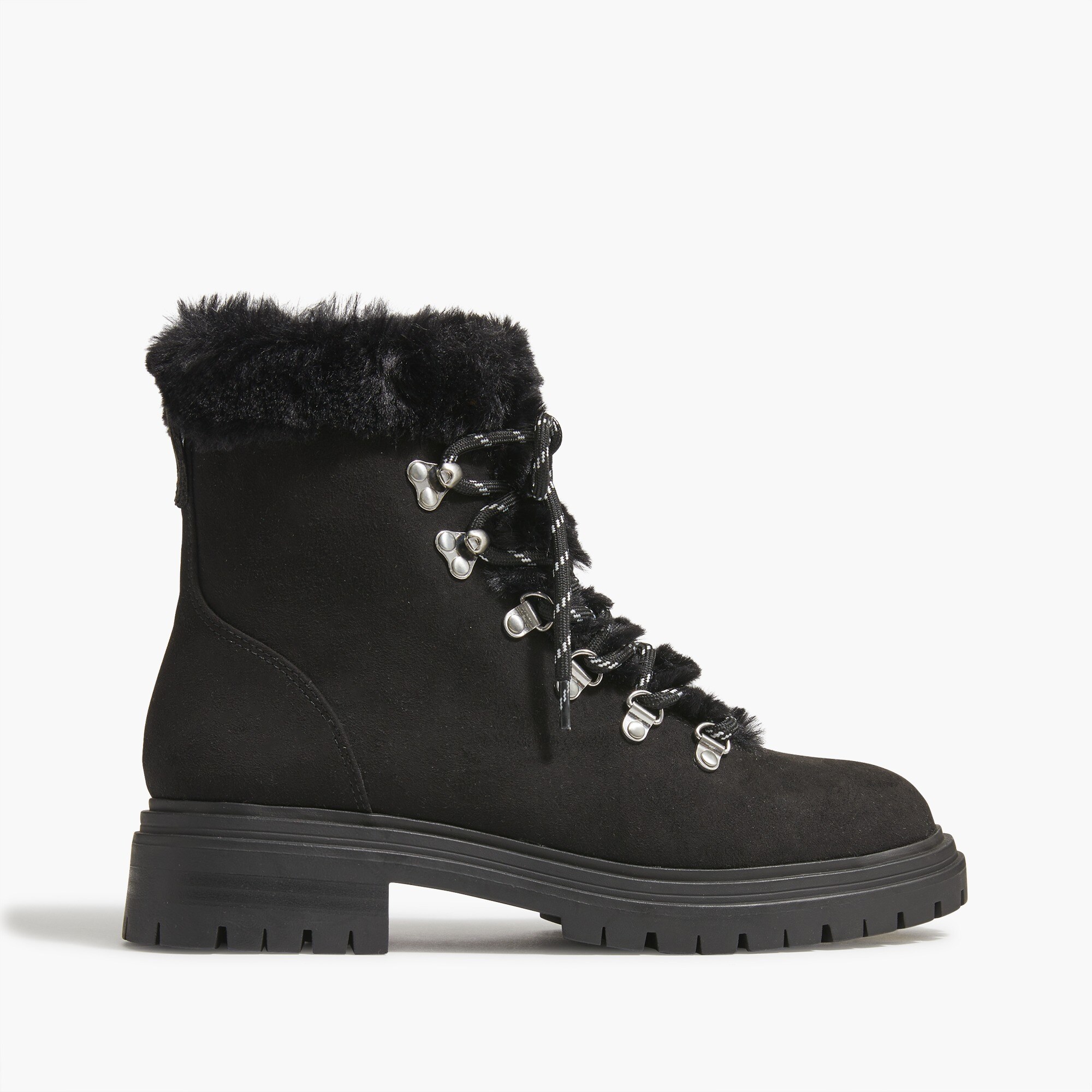 Faux-fur winter hiking boots