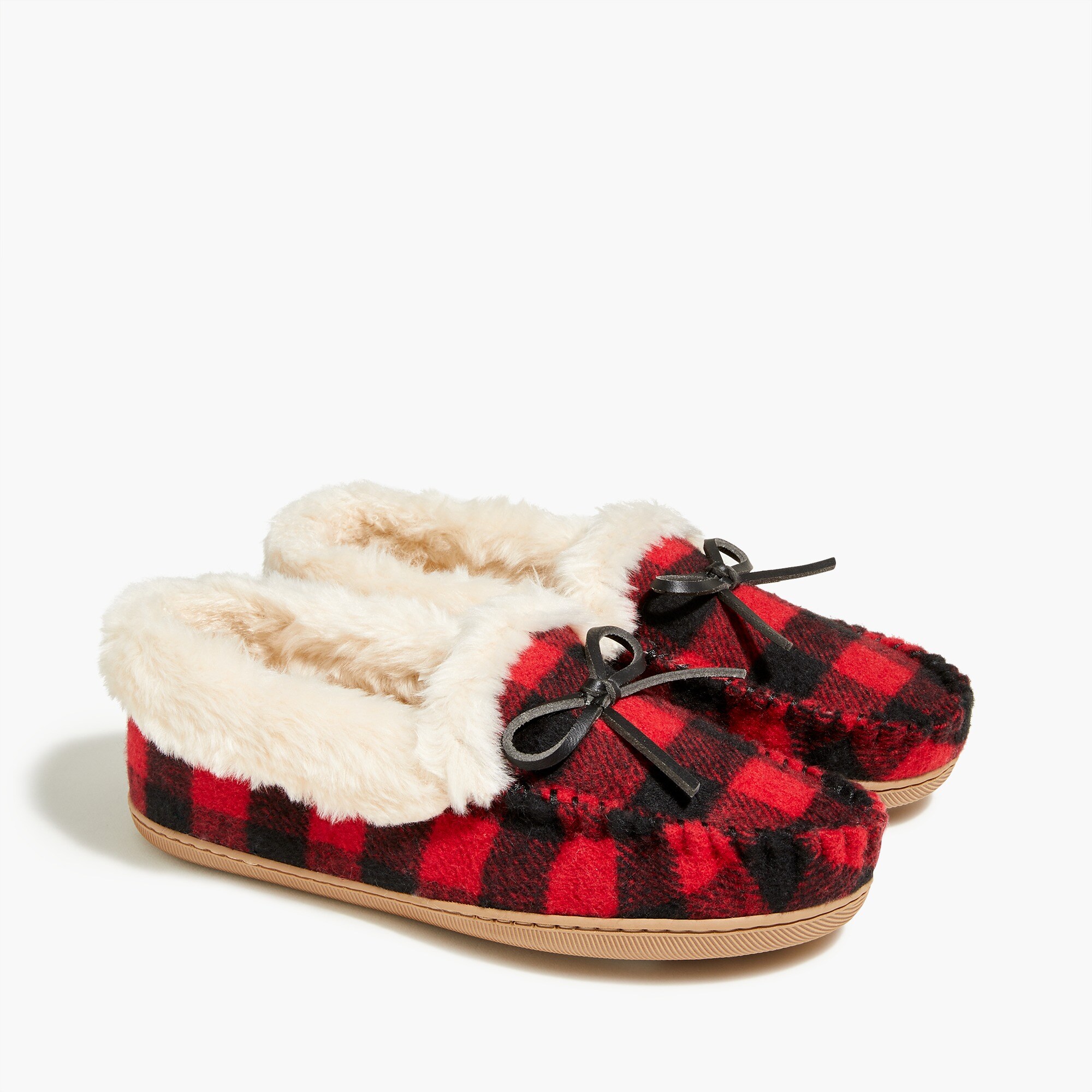 buffalo-check slippers for women
