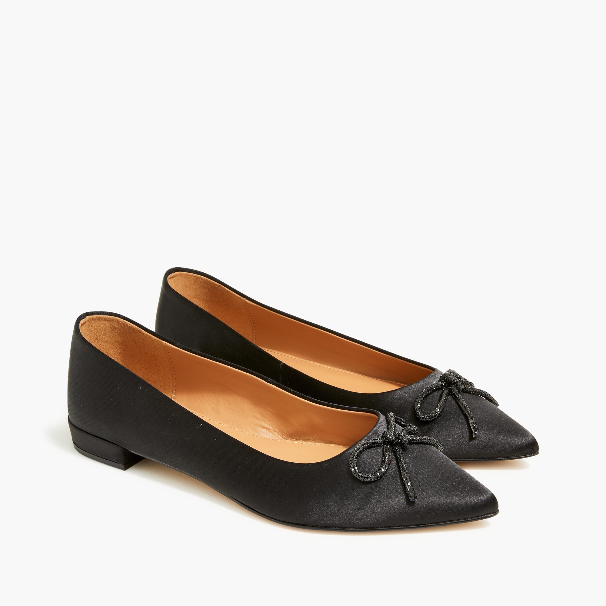 Pointed toe bow flats clearance