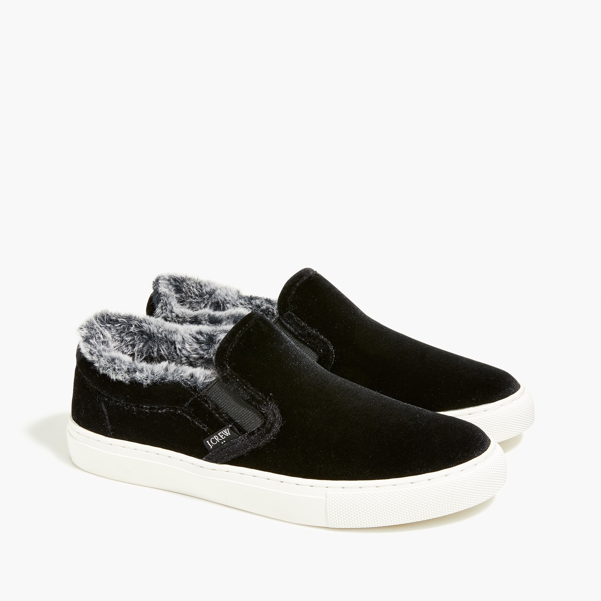 velvet slip-on road trip sneakers for women