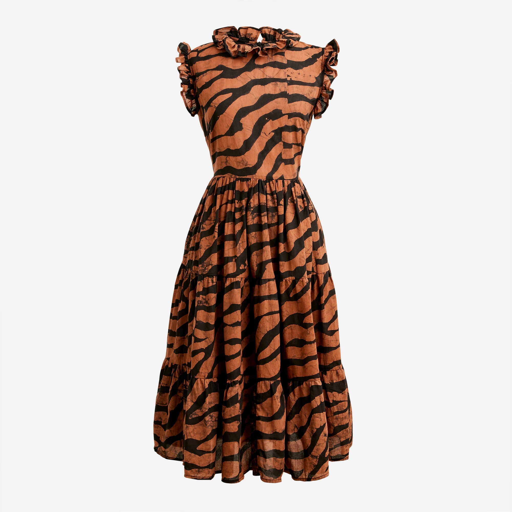 Studio 189© X J.Crew ruffle midi dress in animal print