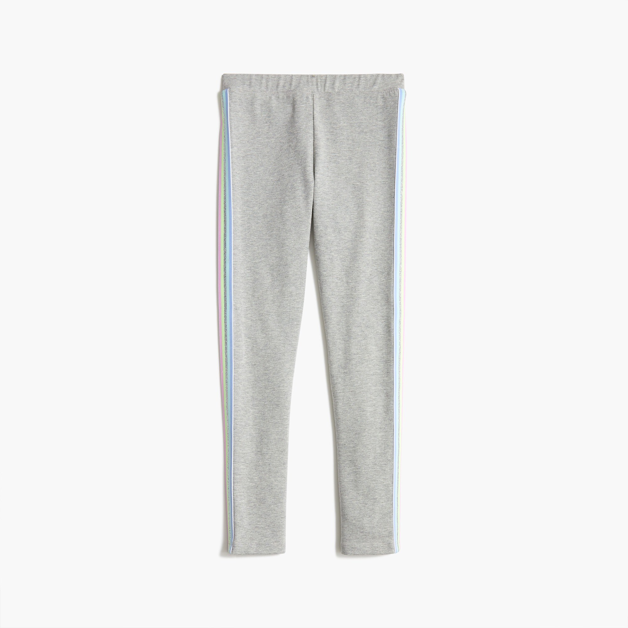 Girlsâ rainbow side-striped leggings