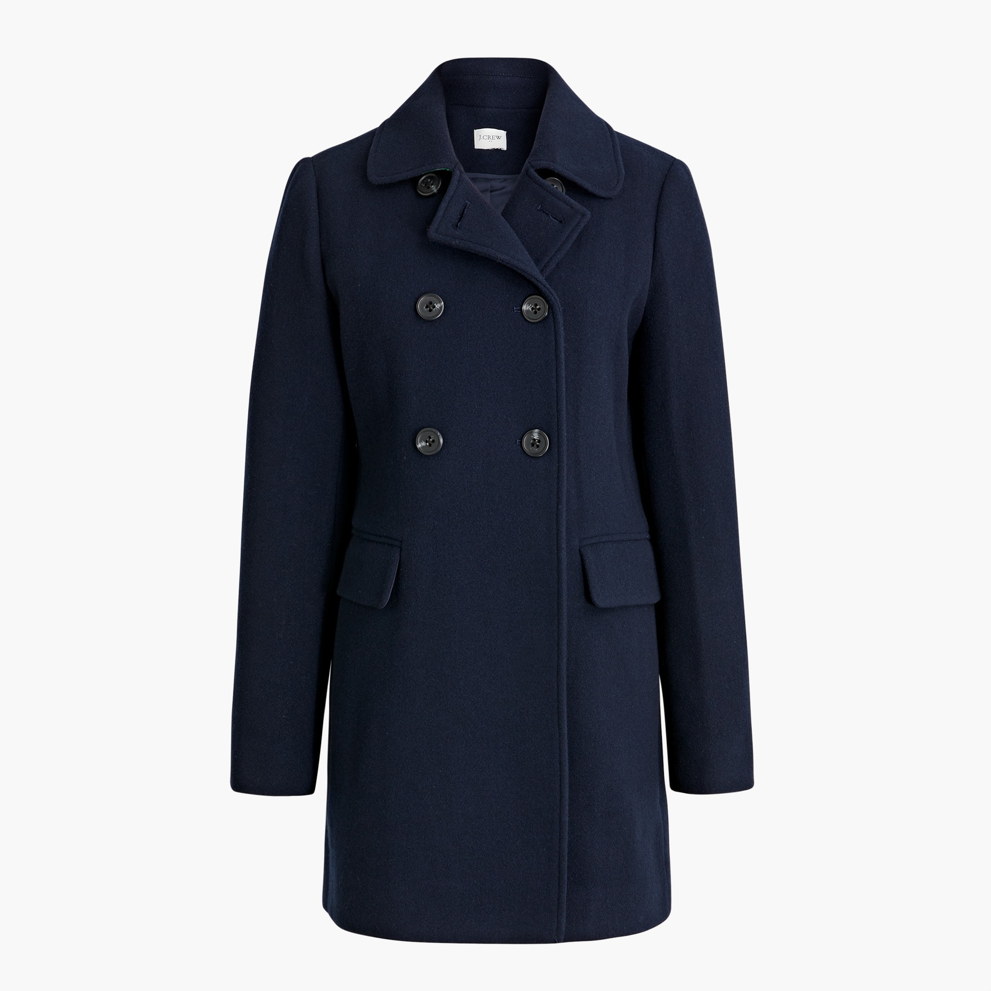 wool-blend topcoat for women