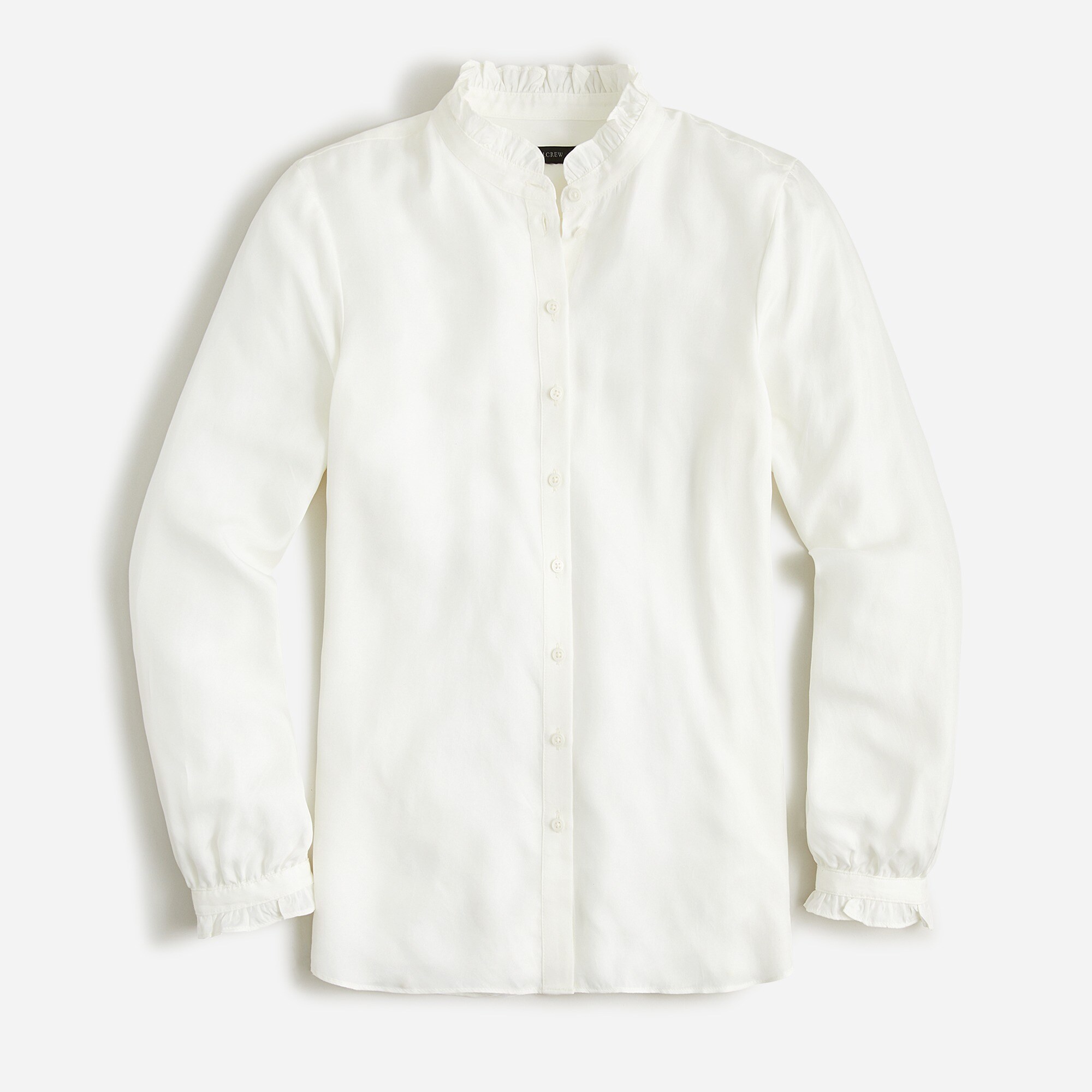 Drapey ruffle-trim shirt
