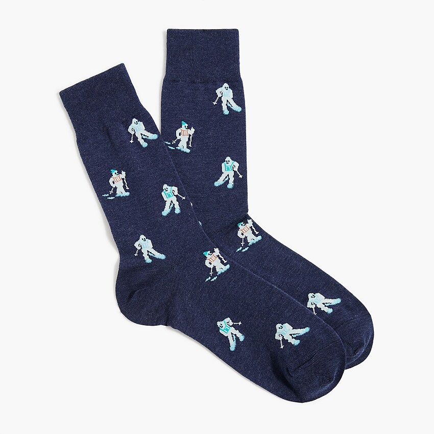 factory: snow creature skiing socks for men, right side, view zoomed