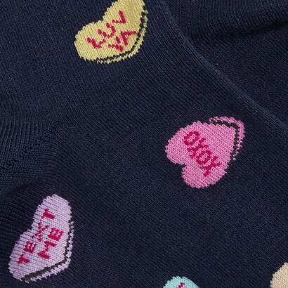 Whale socks NAVY CANDY HEARTS