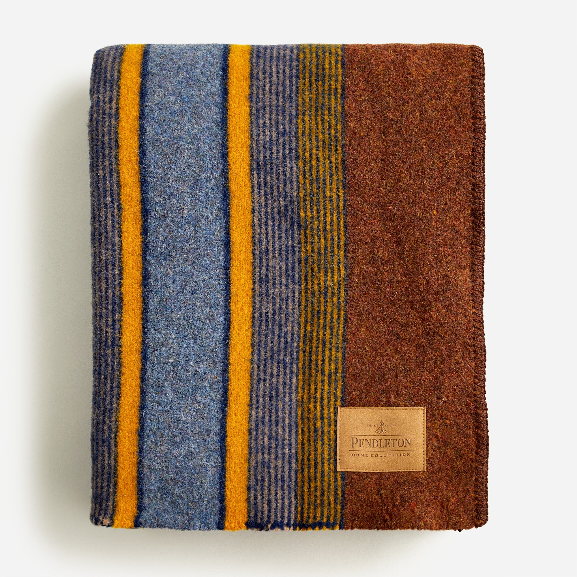 Pendleton® Yakima Camp striped wool-blend throw blanket