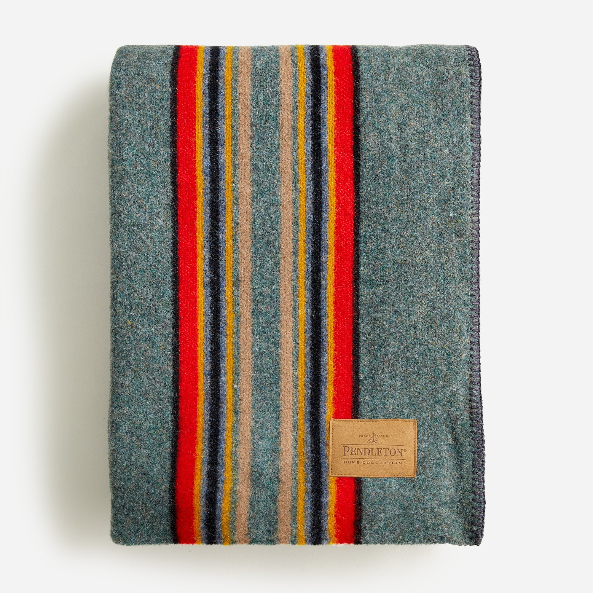  Pendleton&reg; Yakima Camp striped wool-blend throw blanket
