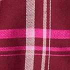 Plaid ruffle button-front shirt WARM BURGUNDY RADIANT  factory: plaid ruffle button-front shirt for women