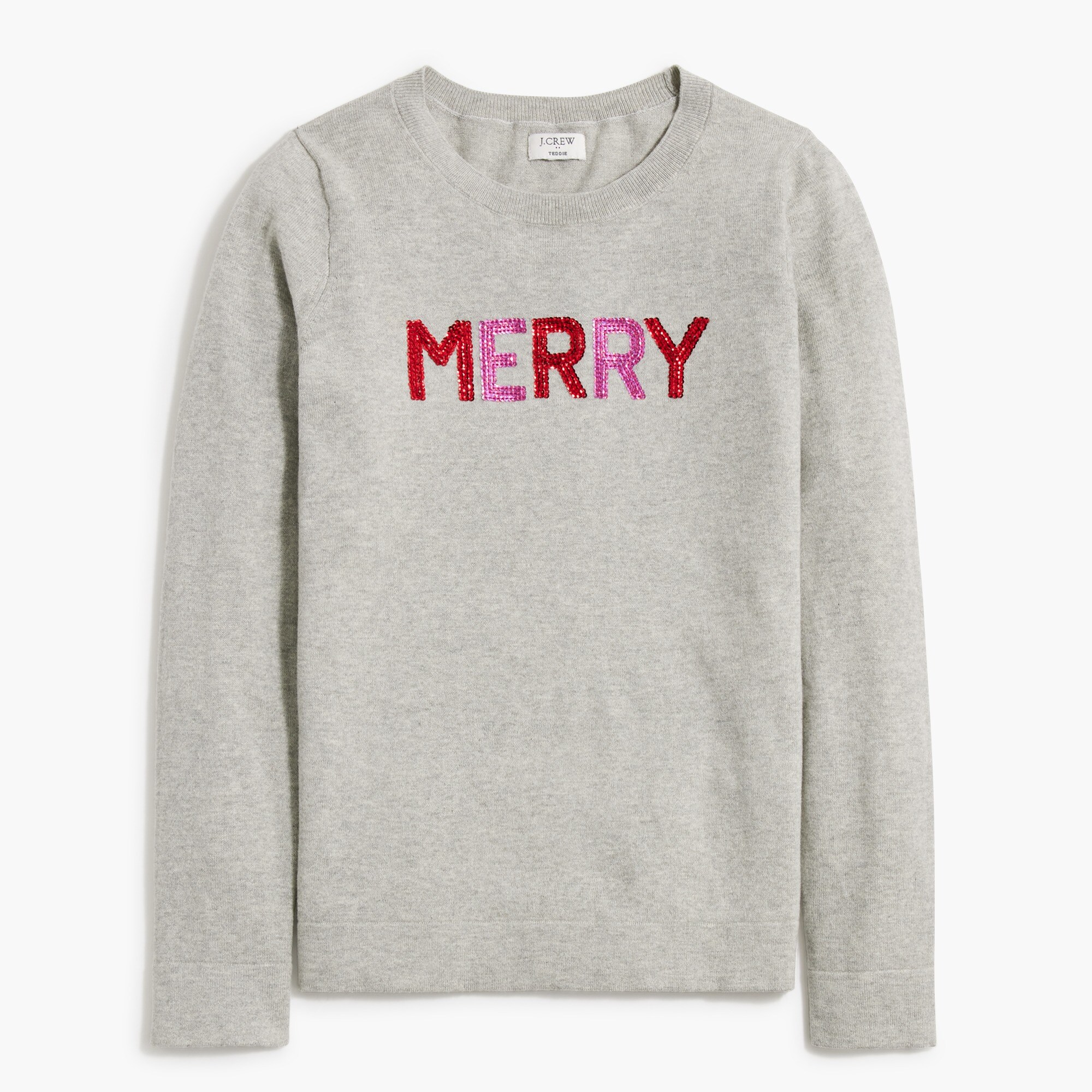 "merry" sequin teddie sweater for women