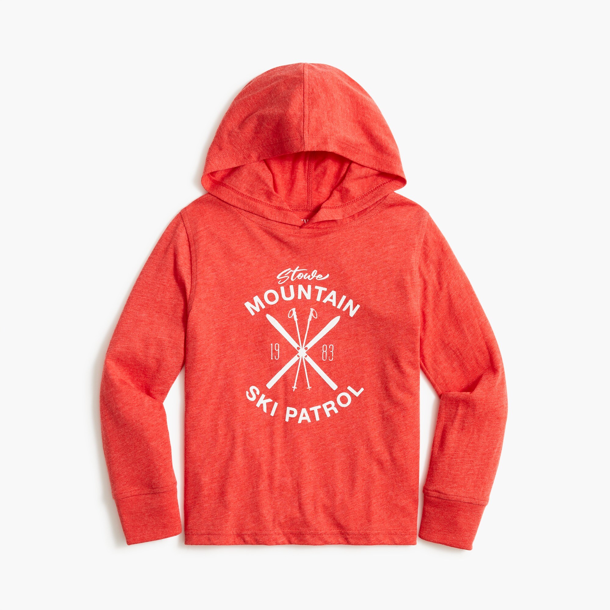 Boys' long-sleeve ski patrol hooded tee