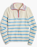 Striped half-zip pullover