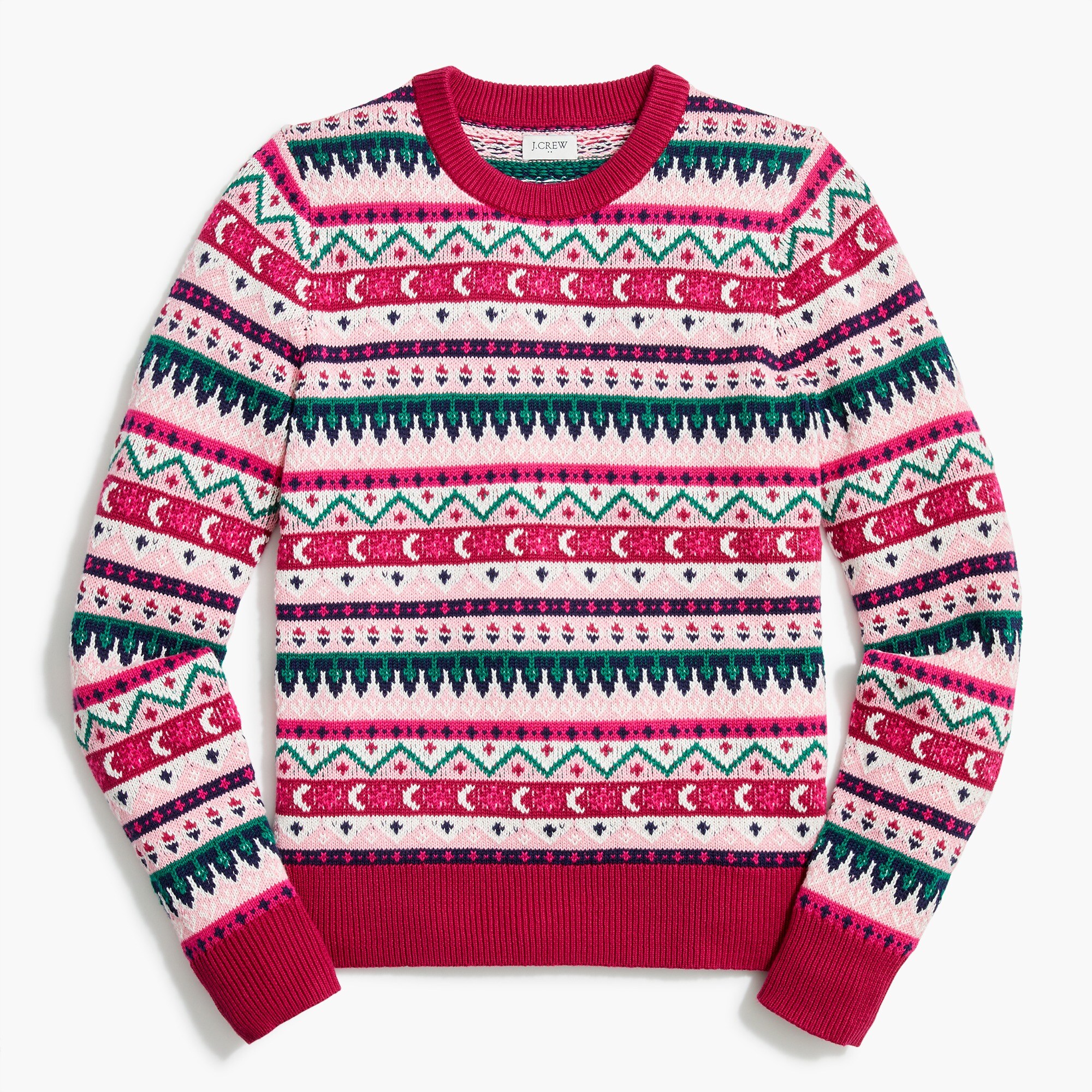 fair isle cotton sweater for women