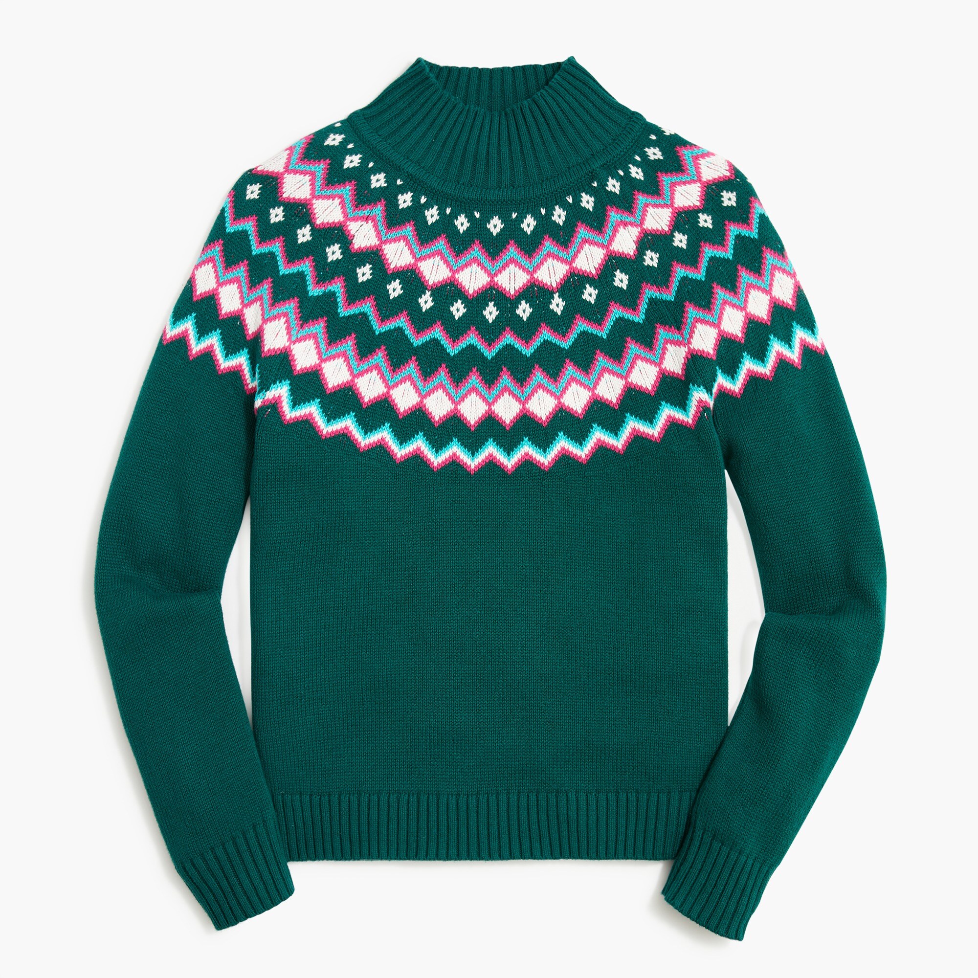 fair isle turtleneck sweater for women
