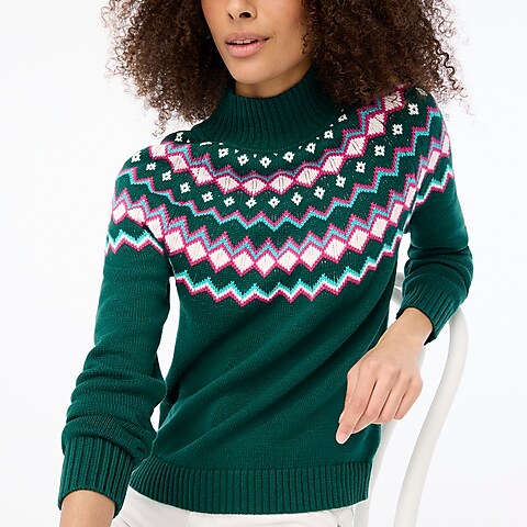 womens Fair Isle turtleneck sweater